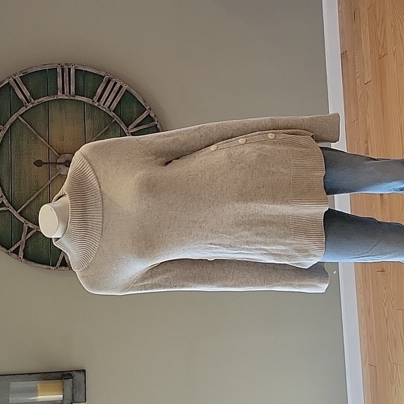 rag & bone Sweaters - Rag & Bone Phyllis Mock Turtleneck Wool and Cashmere Blend Sweater